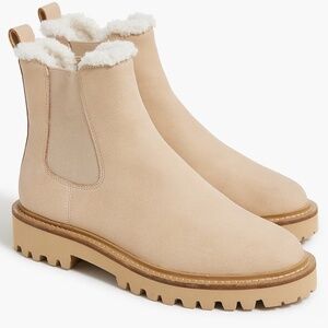 J. Crew Factory Sherpa Lined Chelsea Boots SIZE 9.5
